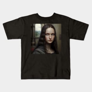 Mona Lisa Medieval Teen Portrait Kids T-Shirt